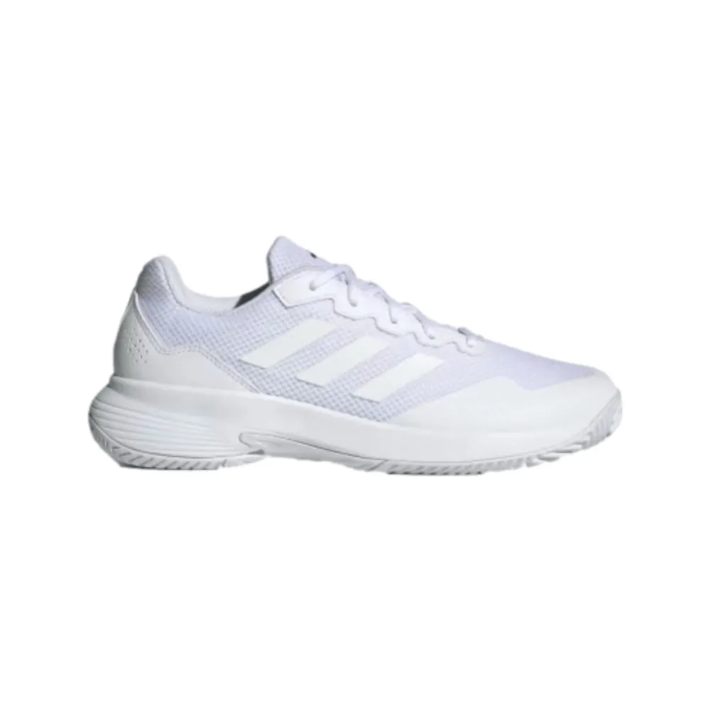 Adidas Men's Game Court 2 Tennis Shoe (Cloud White/Cloud White/Matte Silver)
