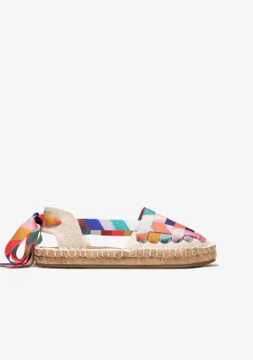 B&W Girl's Off White Espadrilles