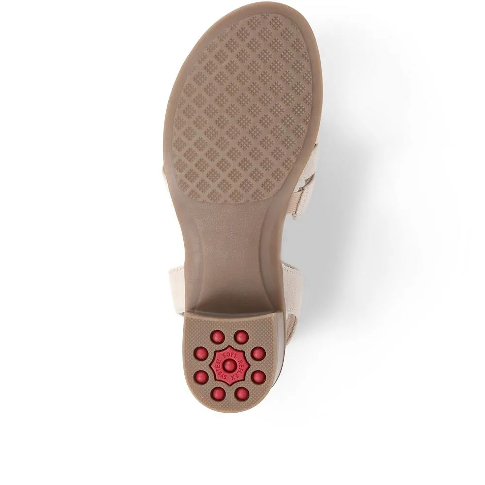 Block Heeled Slip-On Sandals - CENTR39057 / 324 981