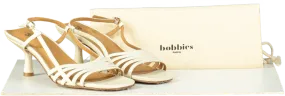 Bobbies Beige Strappy Heeled Sandals UK 8 EU 41
