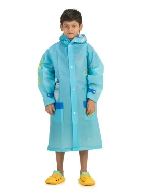 Boys' Blue Space Explorer Raincoat with Astronaut Graphic