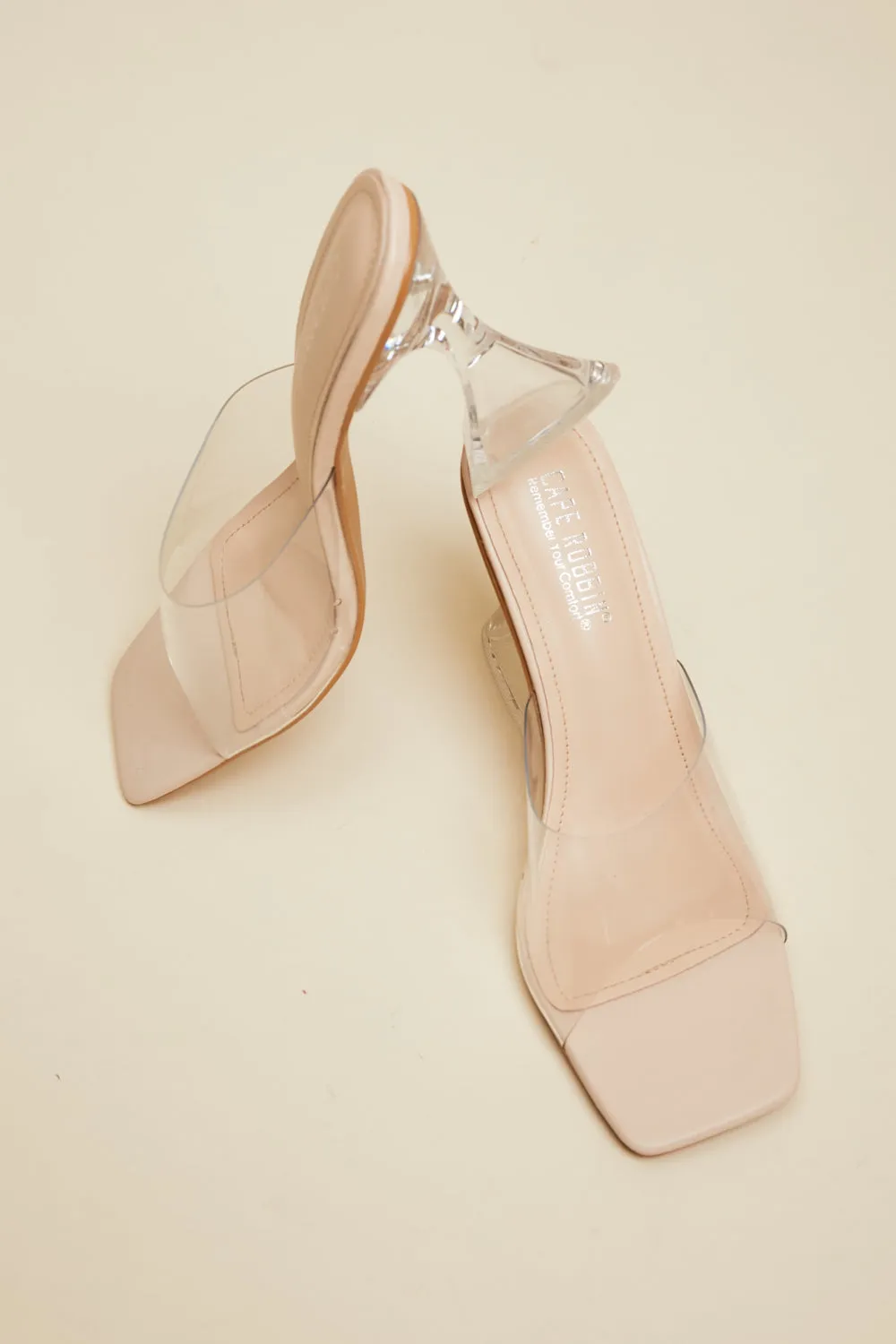 Clear Block Heels
