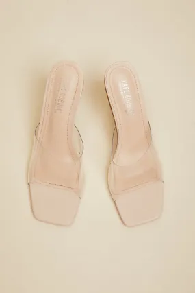 Clear Block Heels