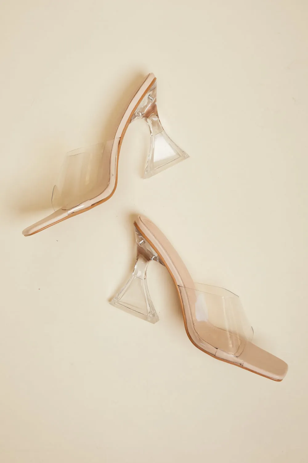 Clear Block Heels