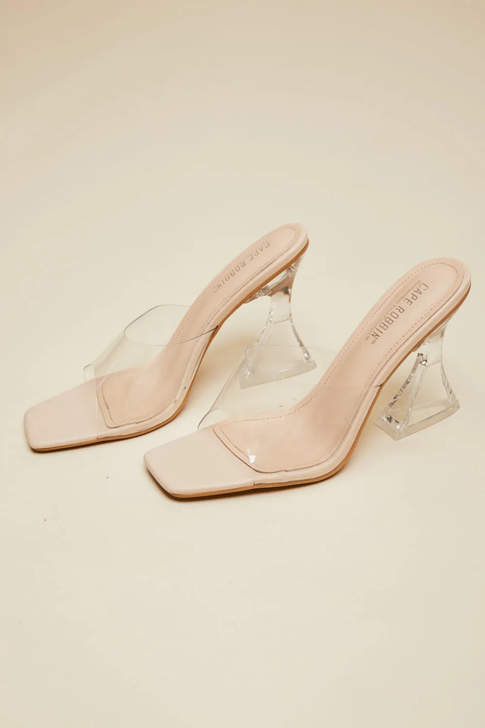 Clear Block Heels