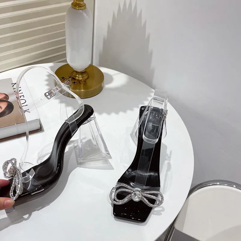 Clear Bow Heels