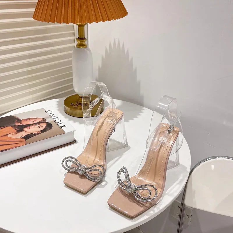 Clear Bow Heels