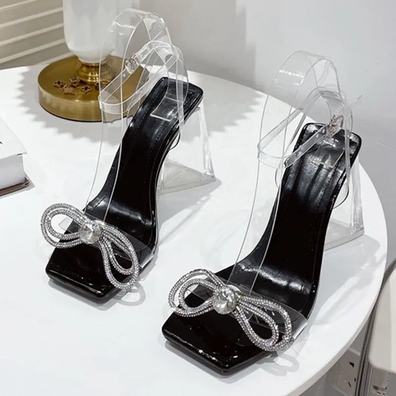 Clear Bow Heels