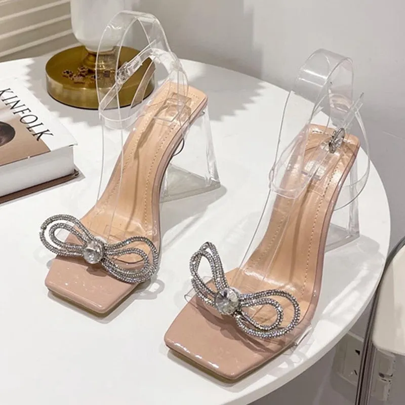 Clear Bow Heels