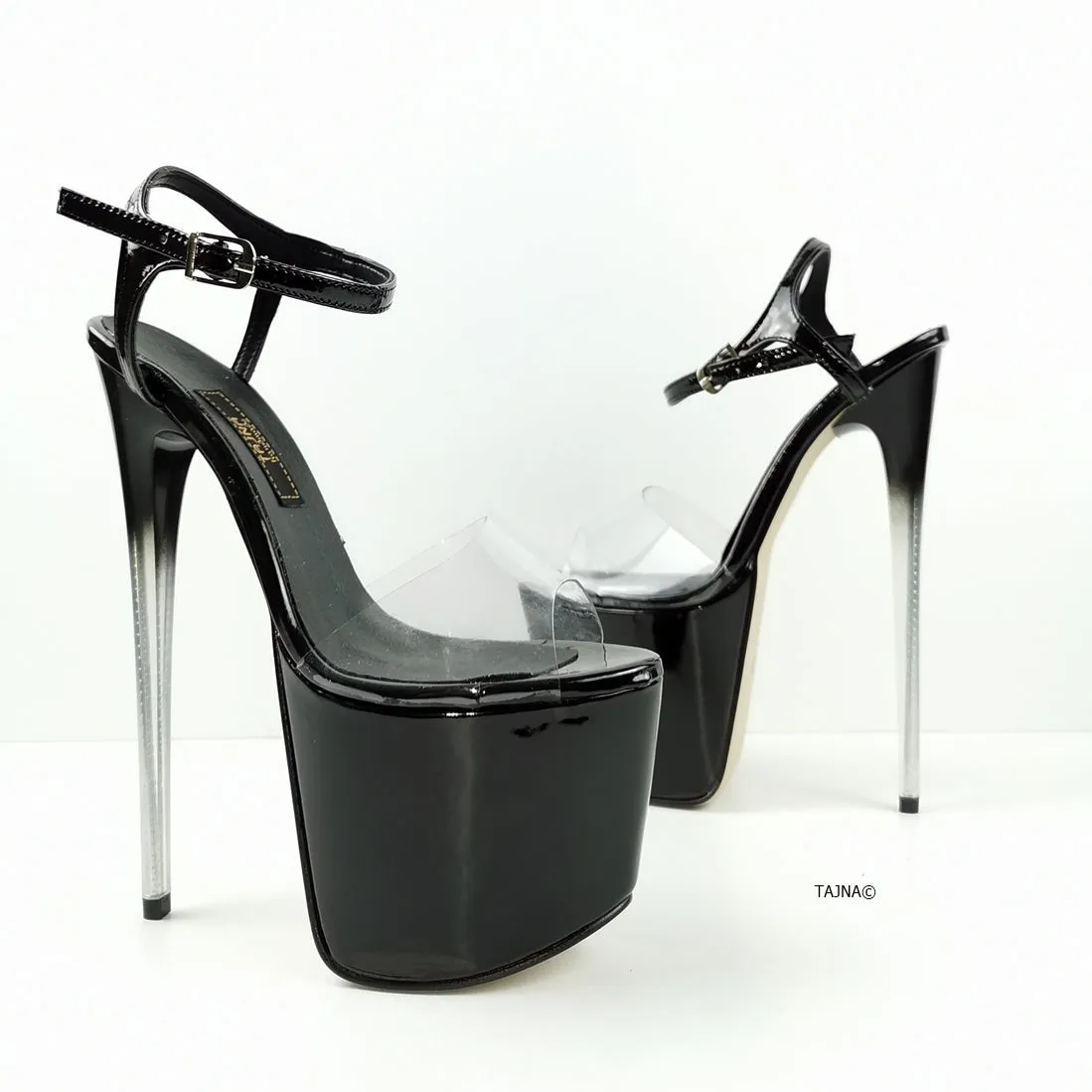Clear Heels Transparent Strap Sandals