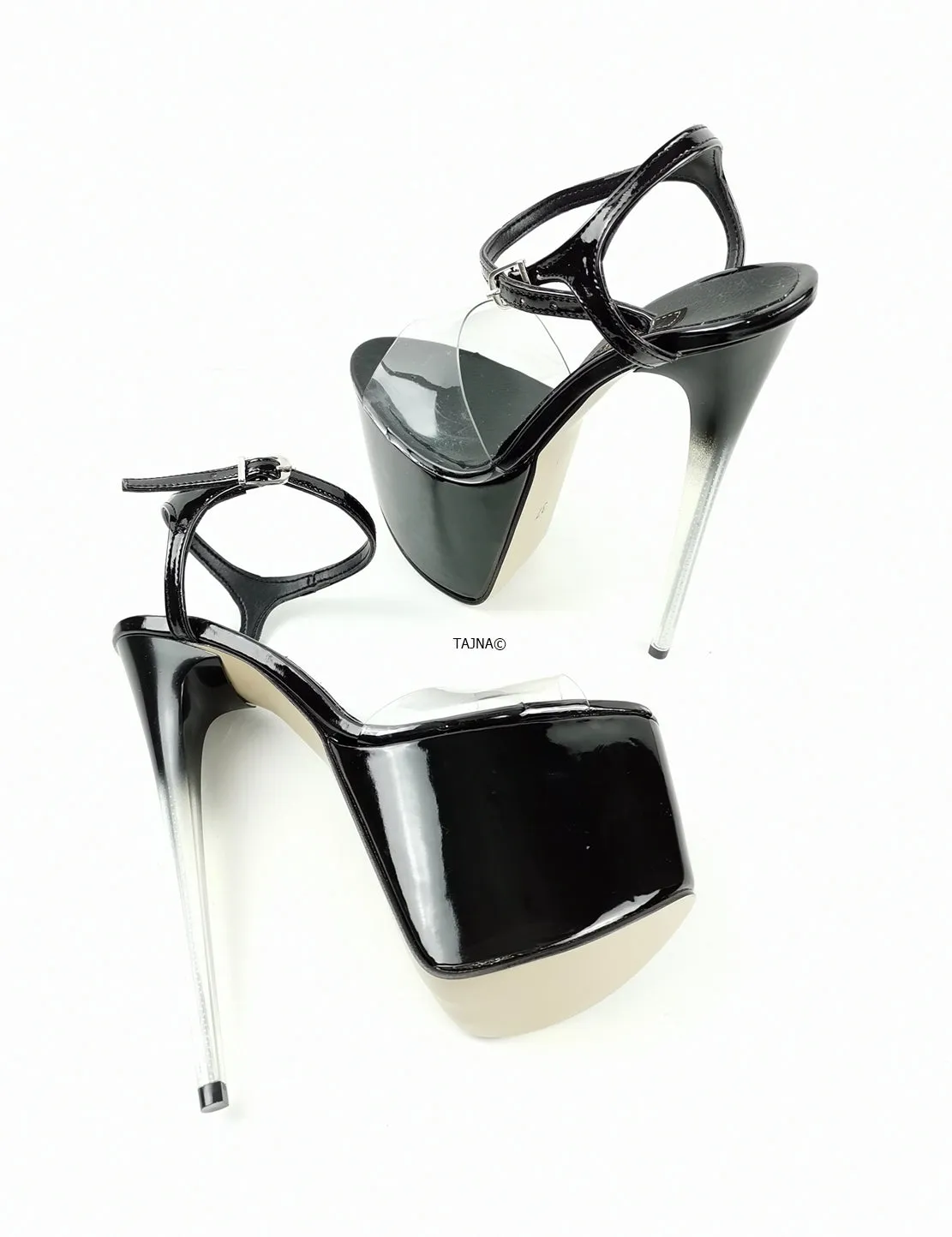 Clear Heels Transparent Strap Sandals