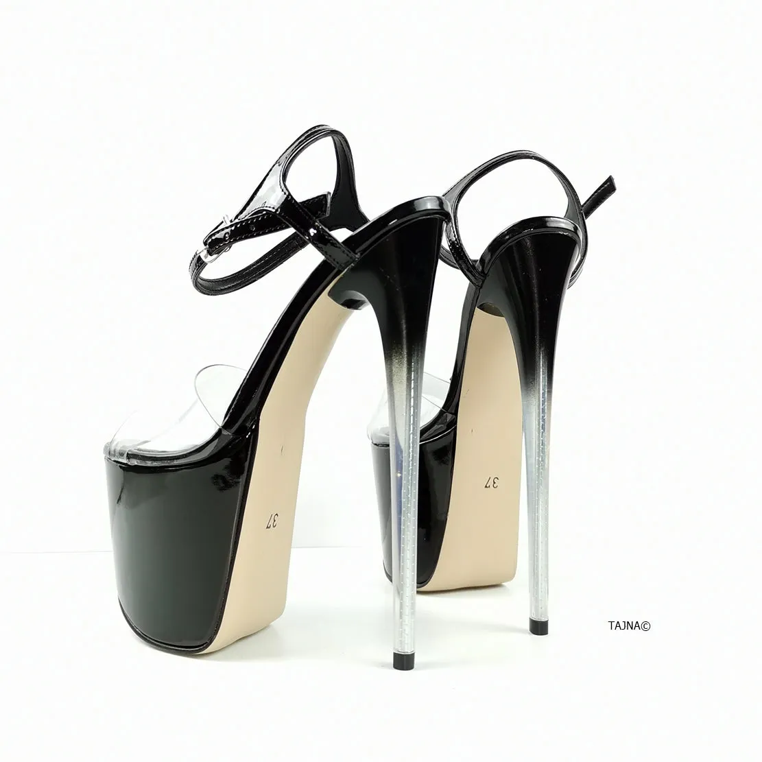 Clear Heels Transparent Strap Sandals