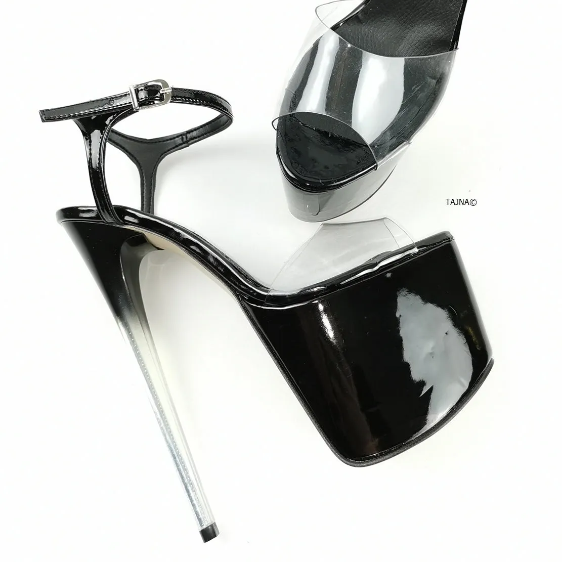Clear Heels Transparent Strap Sandals