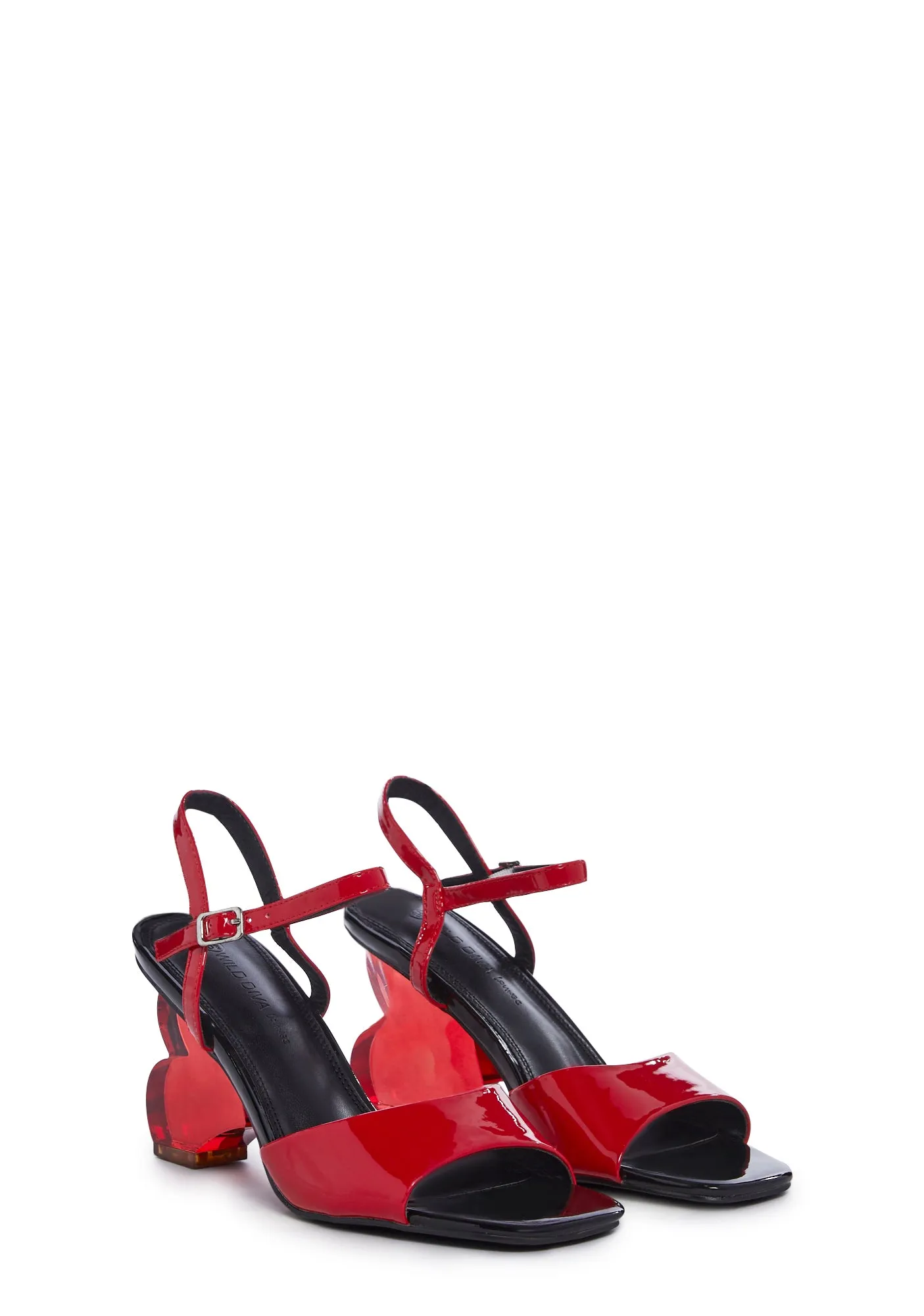 Crushed Romance Heart Heels