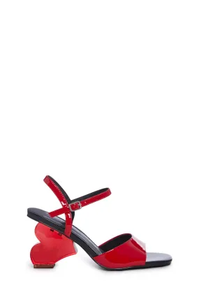 Crushed Romance Heart Heels