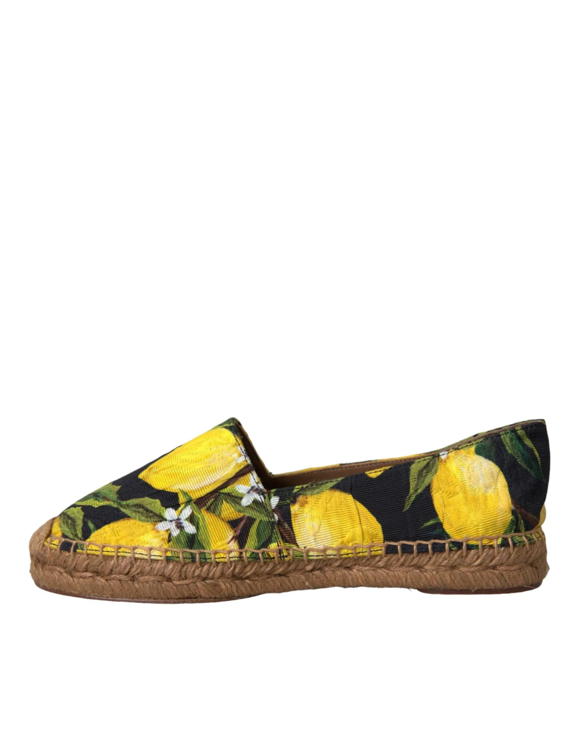 Dolce & Gabbana Multicolor Lemon Slip On Espadrilles Sko