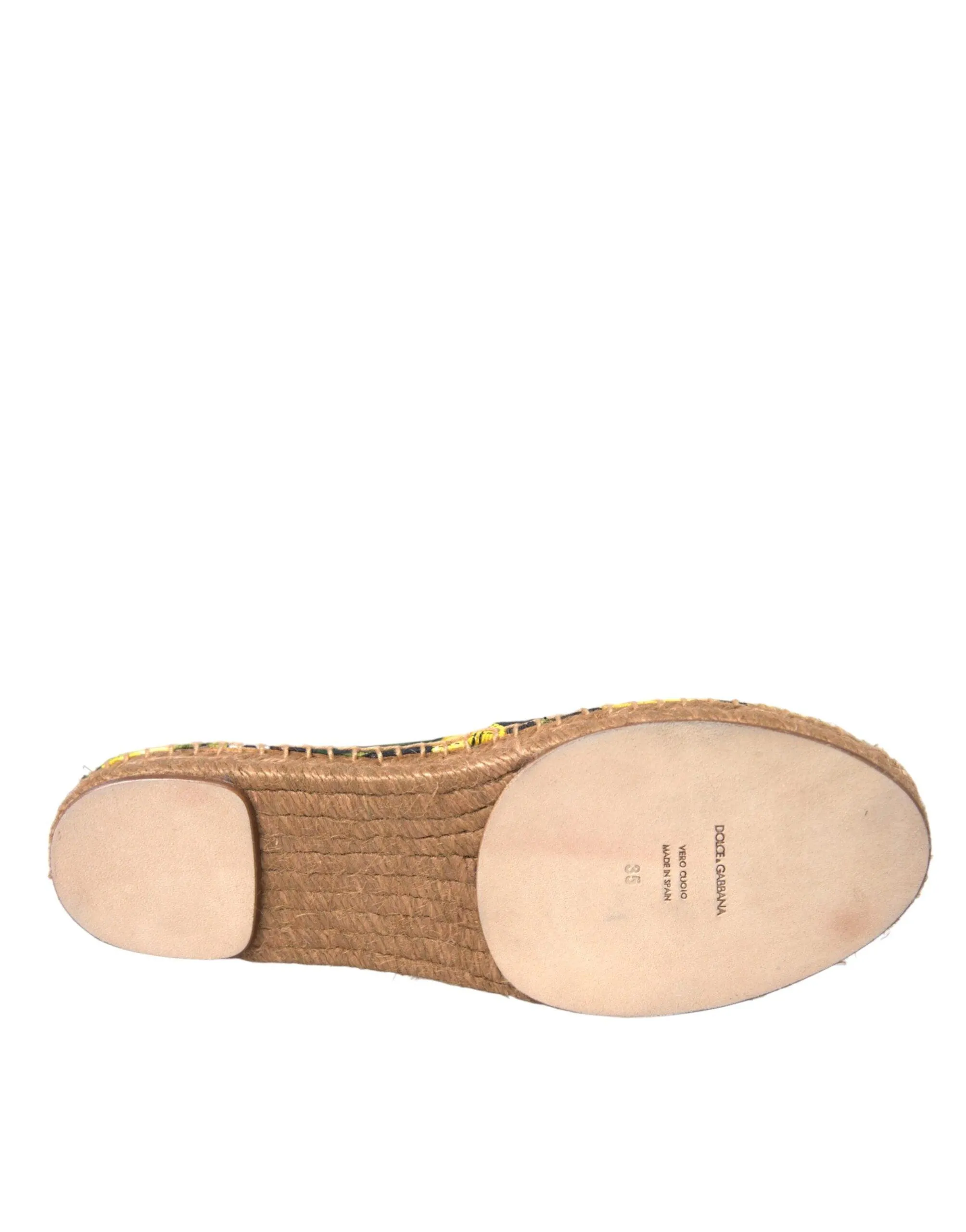 Dolce & Gabbana Multicolor Lemon Slip On Espadrilles Sko