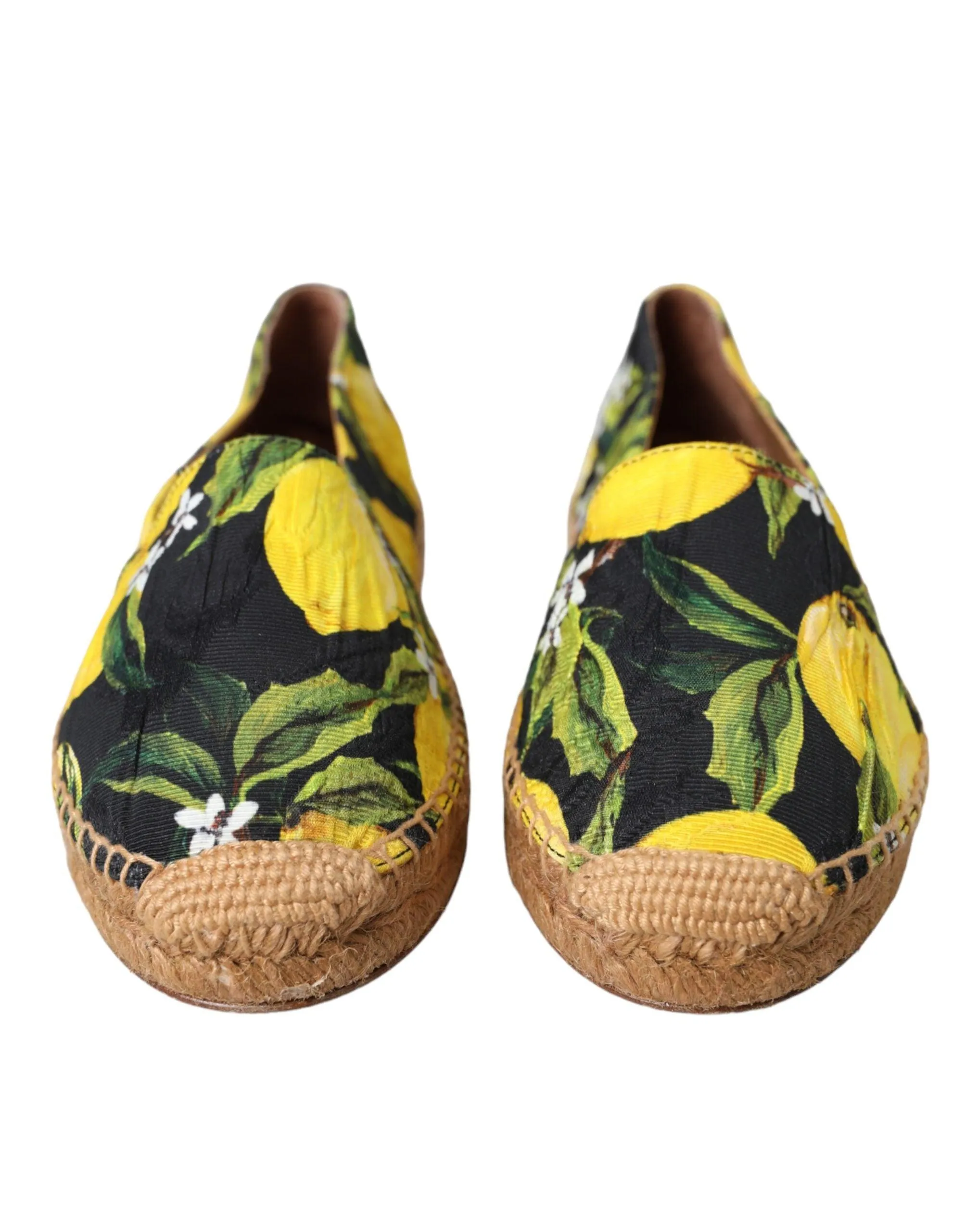 Dolce & Gabbana Multicolor Lemon Slip On Espadrilles Sko