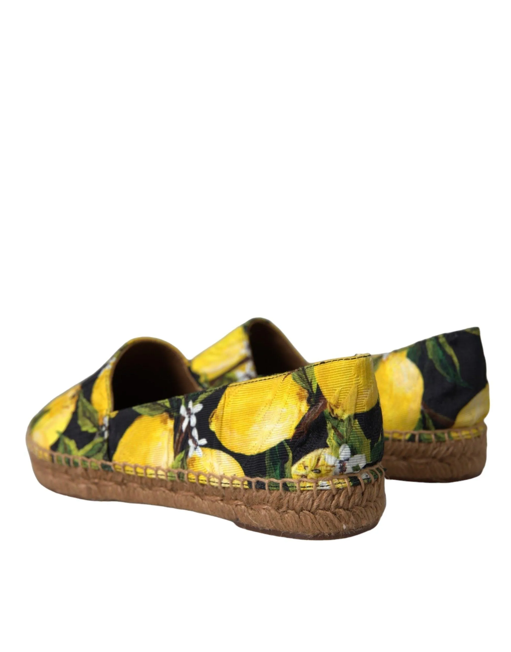 Dolce & Gabbana Multicolor Lemon Slip On Espadrilles Sko