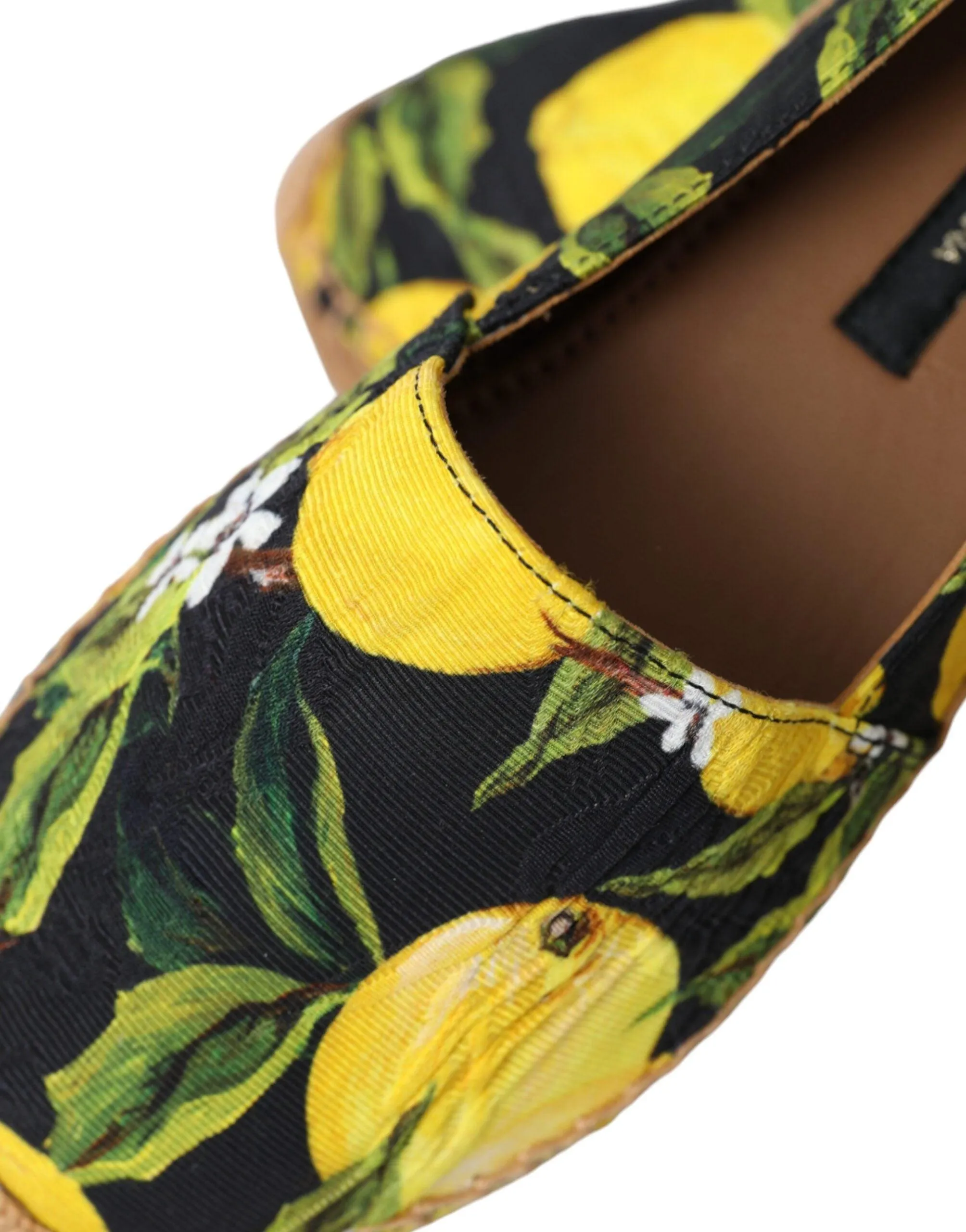 Dolce & Gabbana Multicolor Lemon Slip On Espadrilles Sko