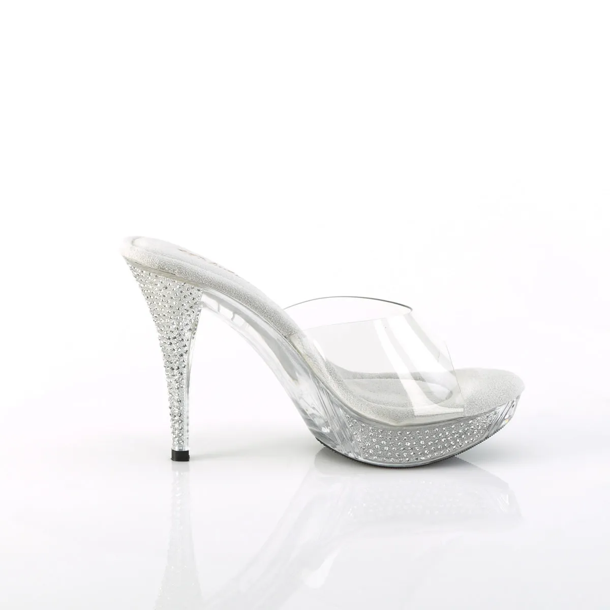 ELEGANT-401 Posing Comp Clear Bling Rhinestone Shoes