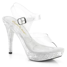 ELEGANT-408 Fabulicious Transparent Clear-AB Rhinestones Shoes [posing comp heels]