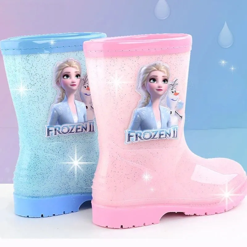 Elegant Frozen Themed Rain Shoes