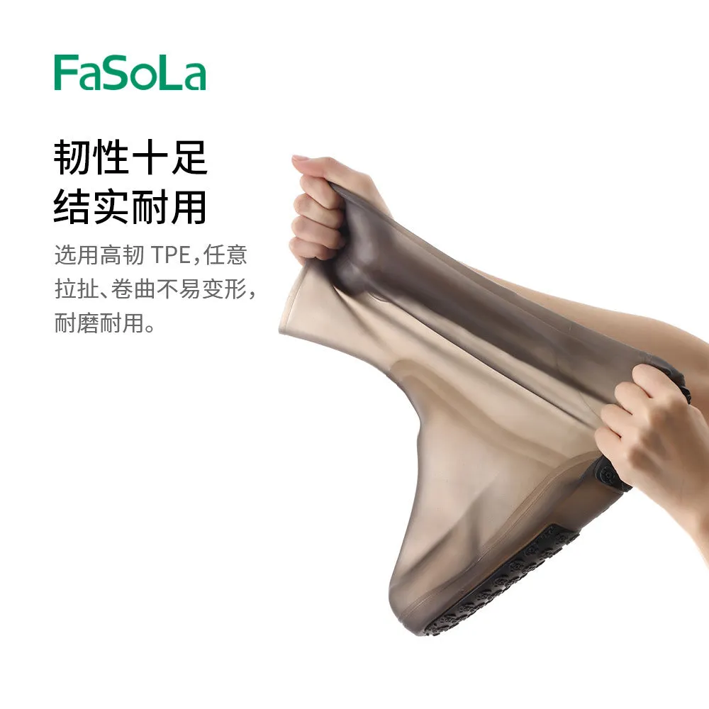 FaSoLa Waterproof Shoe Covers - Brown, Size 43-45
