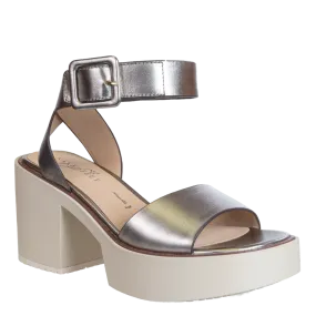 ICONOCLAST in GUNMETAL Heeled Sandals