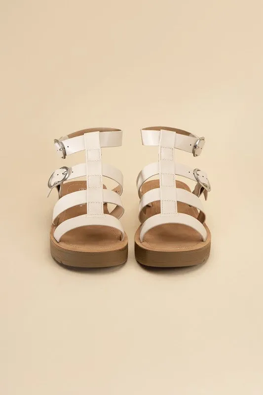 Ledell-S Gladiator Platform Strapped Sandals