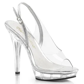 LIP-150 Fabulicious 5" Lip Clear/Silver Sexy Shoes (High Heels)