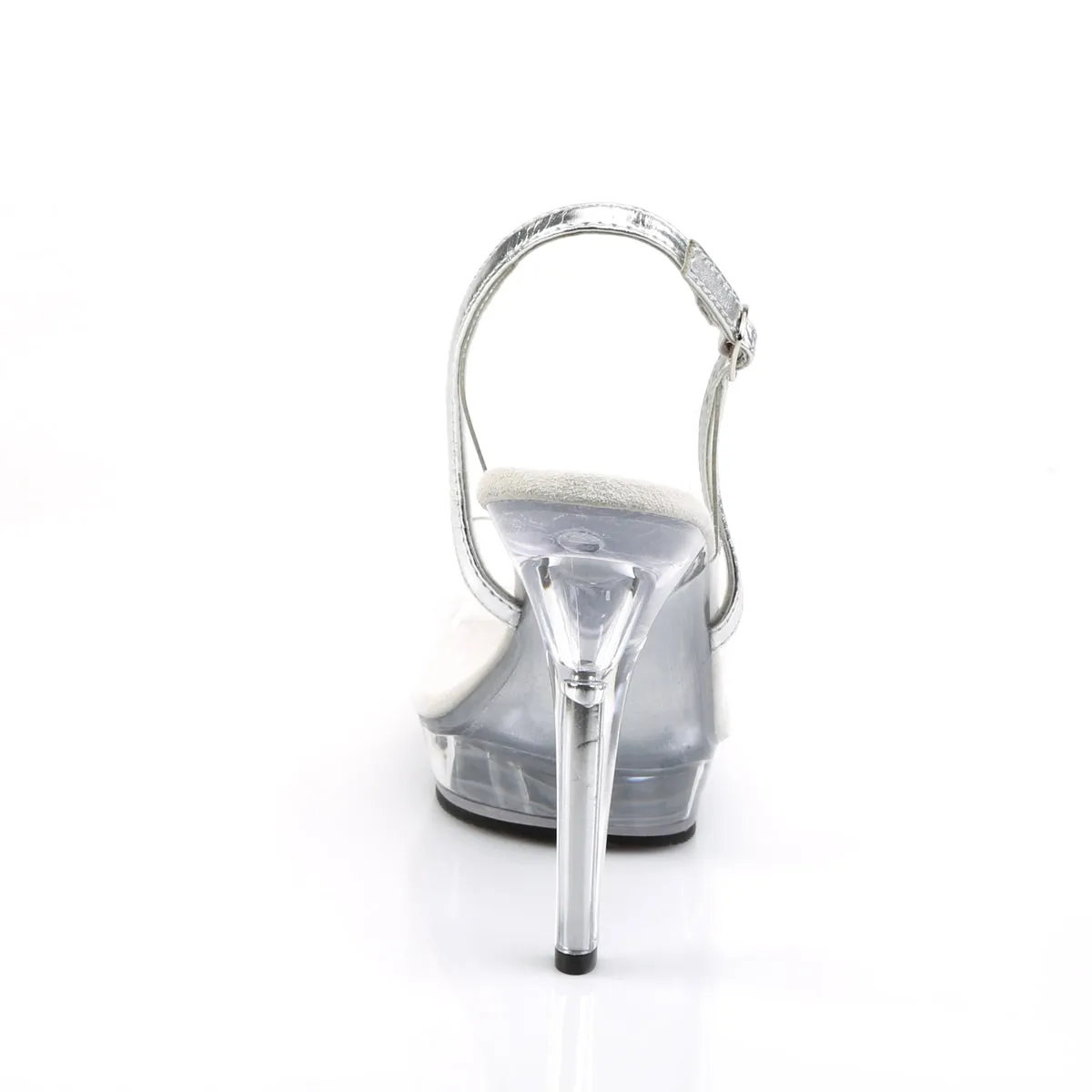 LIP-150 Fabulicious 5" Lip Clear/Silver Sexy Shoes (High Heels)