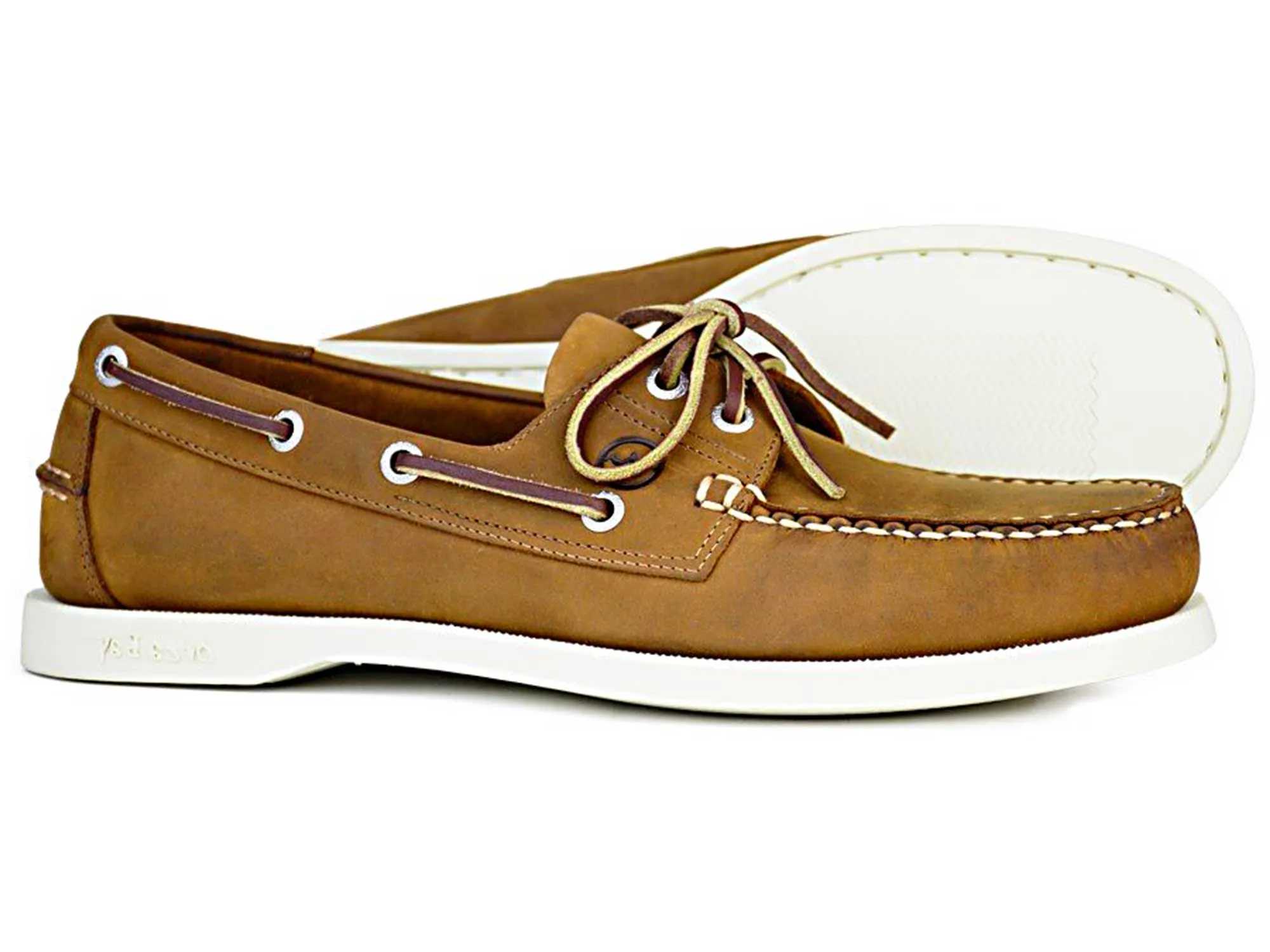 MAINE Mens Orca Bay Deck Shoe - Sand Nubuck