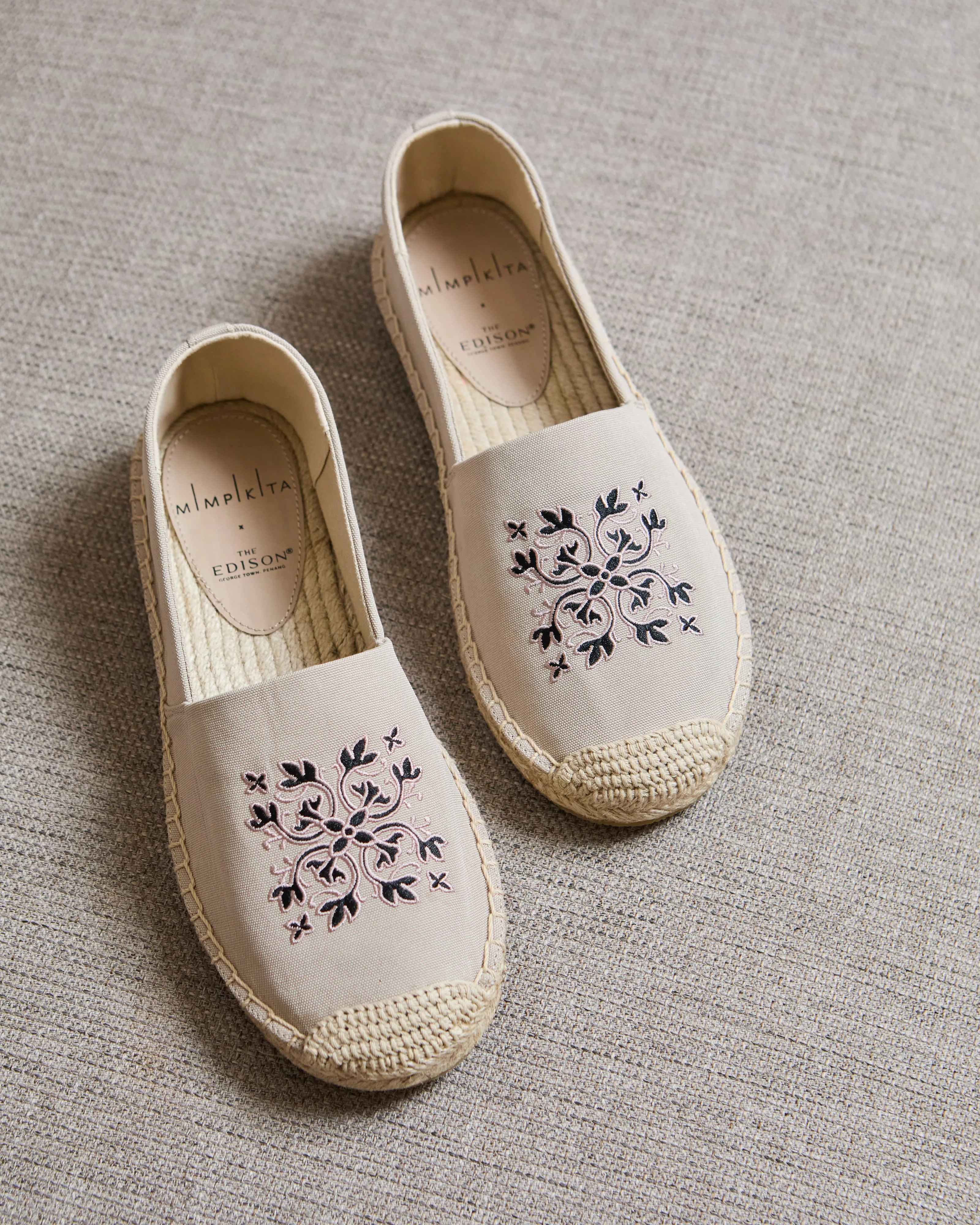 Mimpikita x The Edison Mutiara Beige Espadrilles