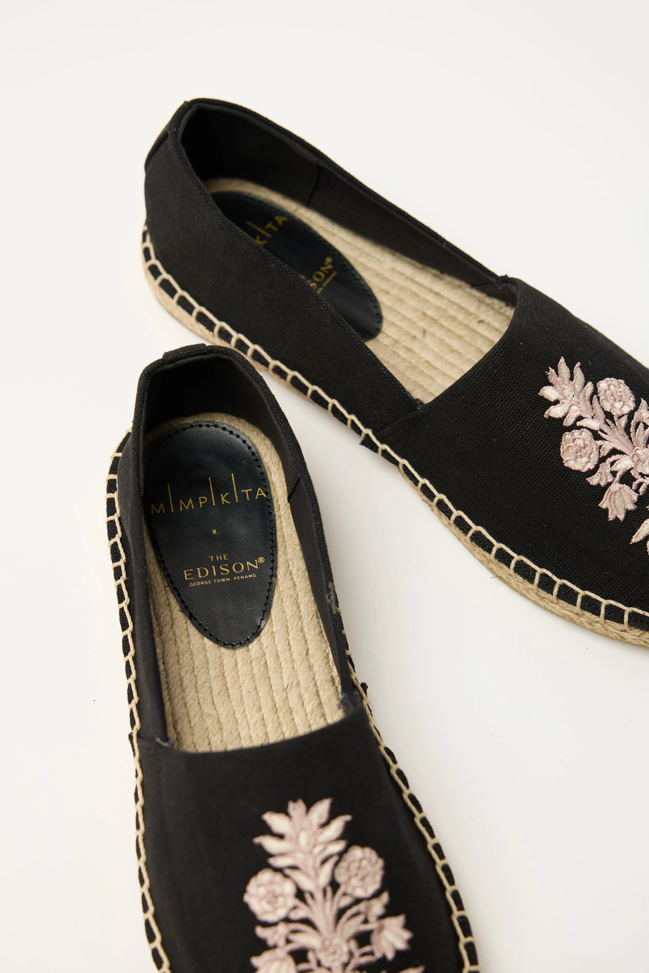 Mimpikita x The Edison Mutiara Black Espadrilles