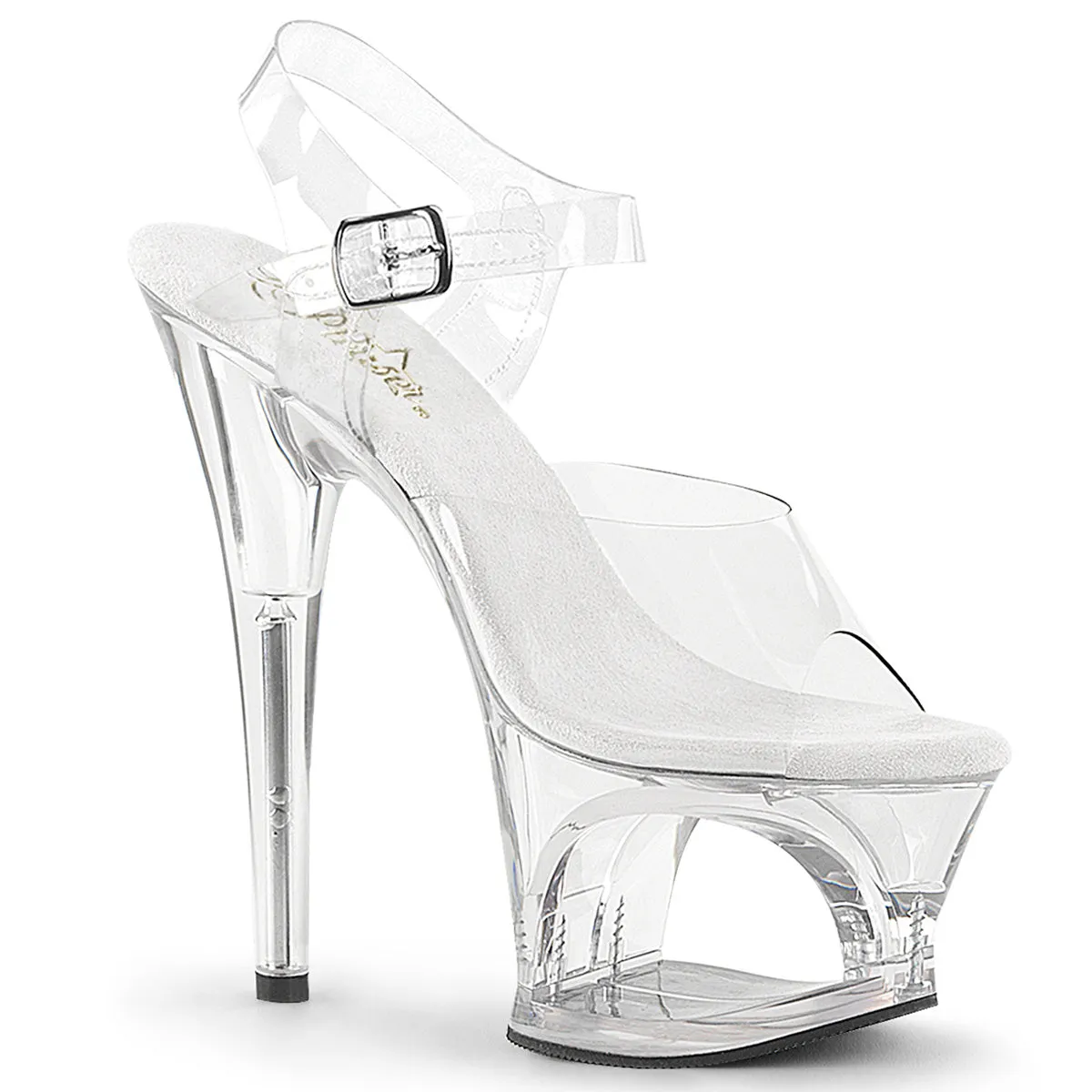 MOON-708 Clear Platform 7 Inch Pole Dancing Shoe