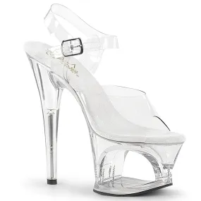 MOON-708 Clear Platform 7 Inch Pole Dancing Shoe
