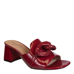 NAKED FEET - COTERIE in DEEP RED Heeled Sandals