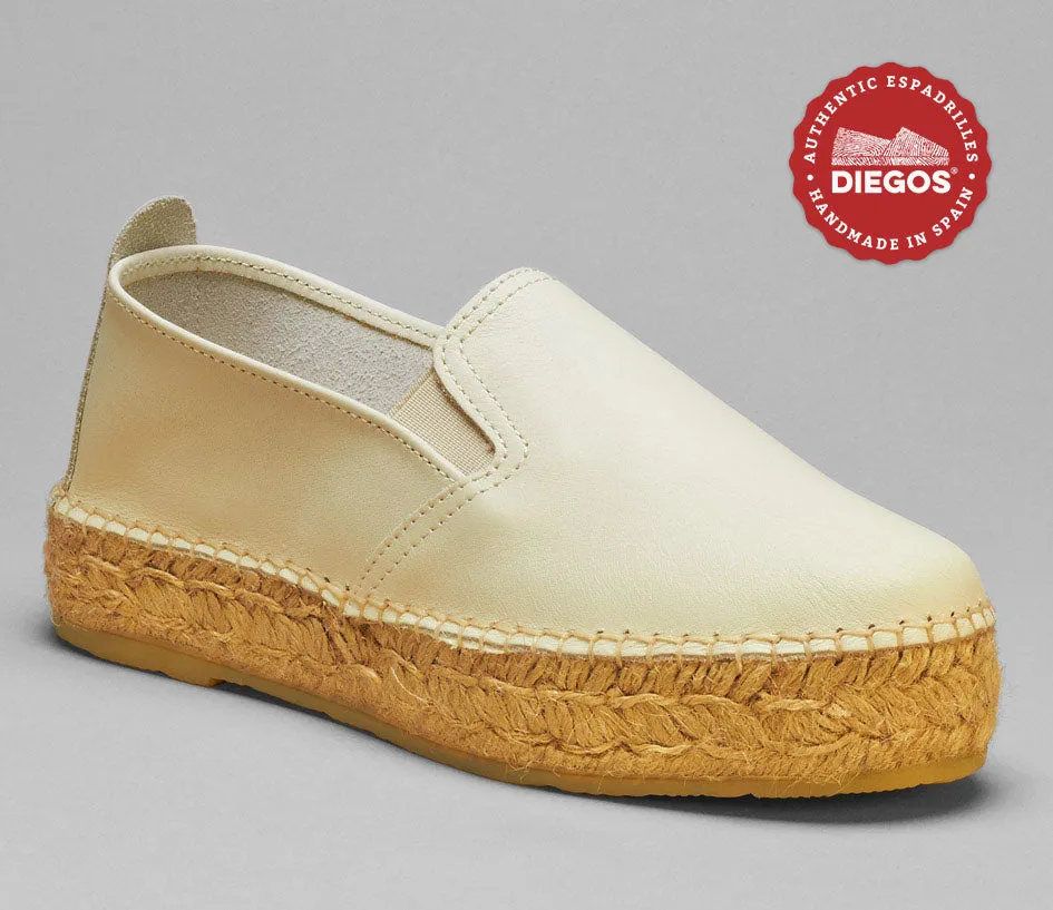 Platform leather espadrilles