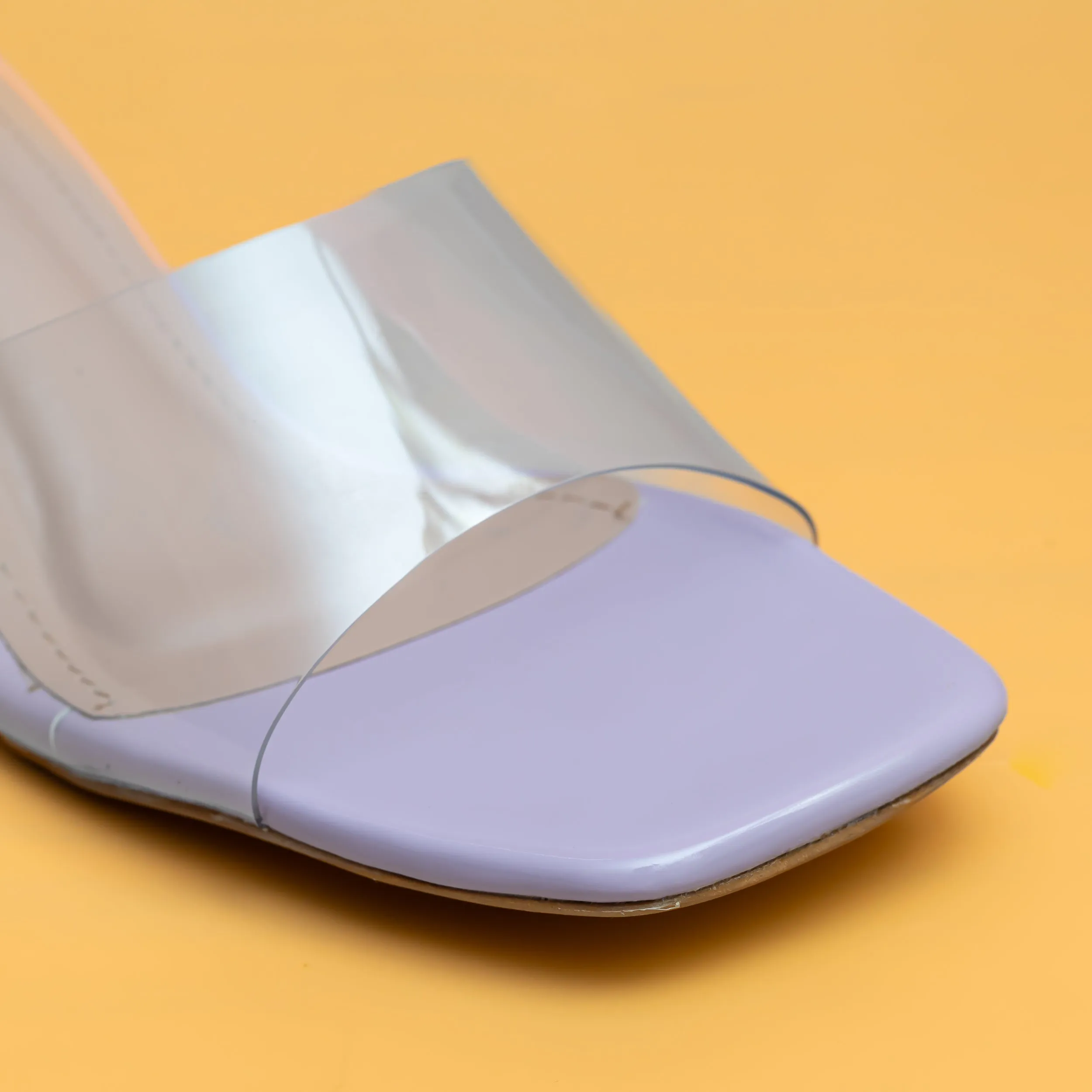 Round Heel Mules - Lavender
