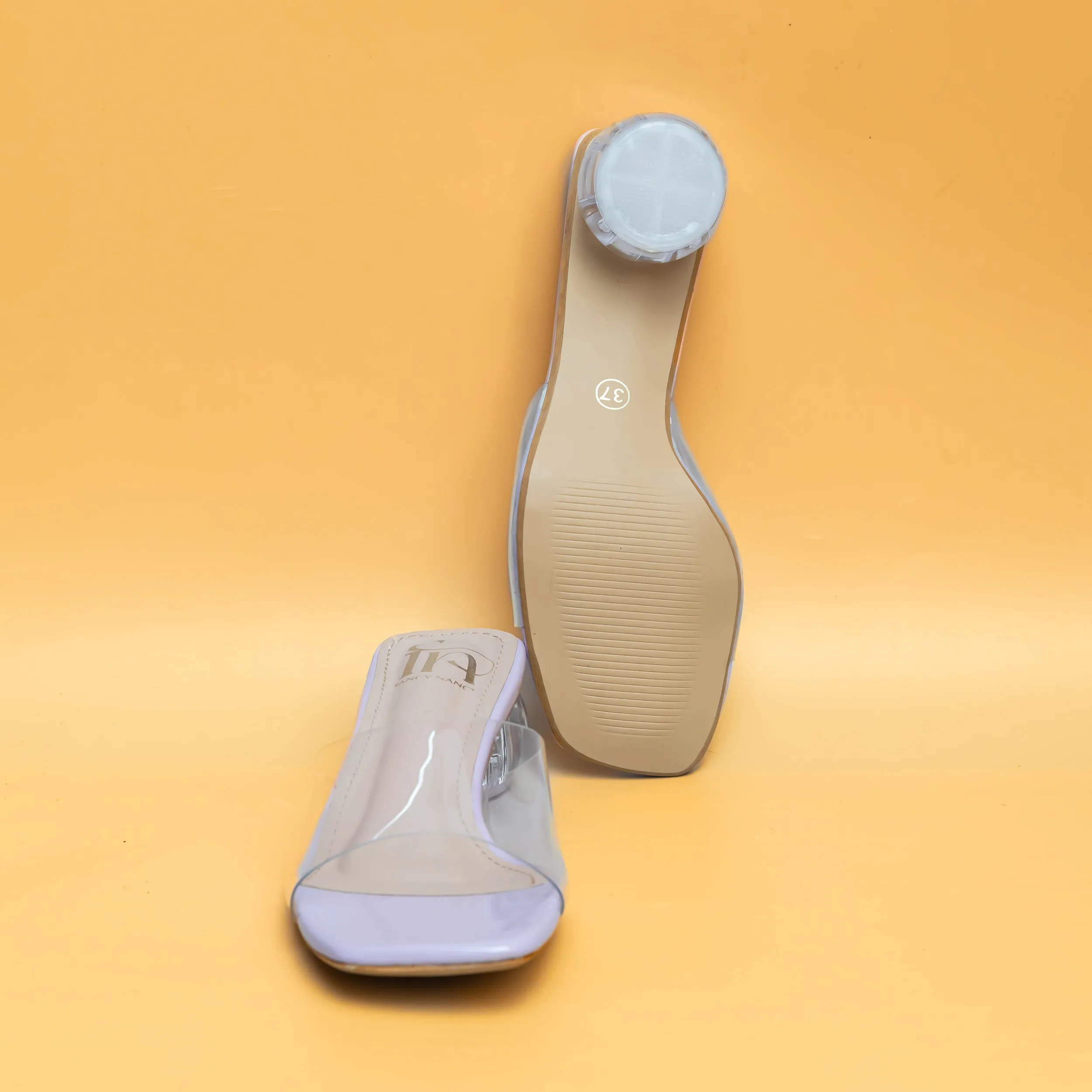 Round Heel Mules - Lavender