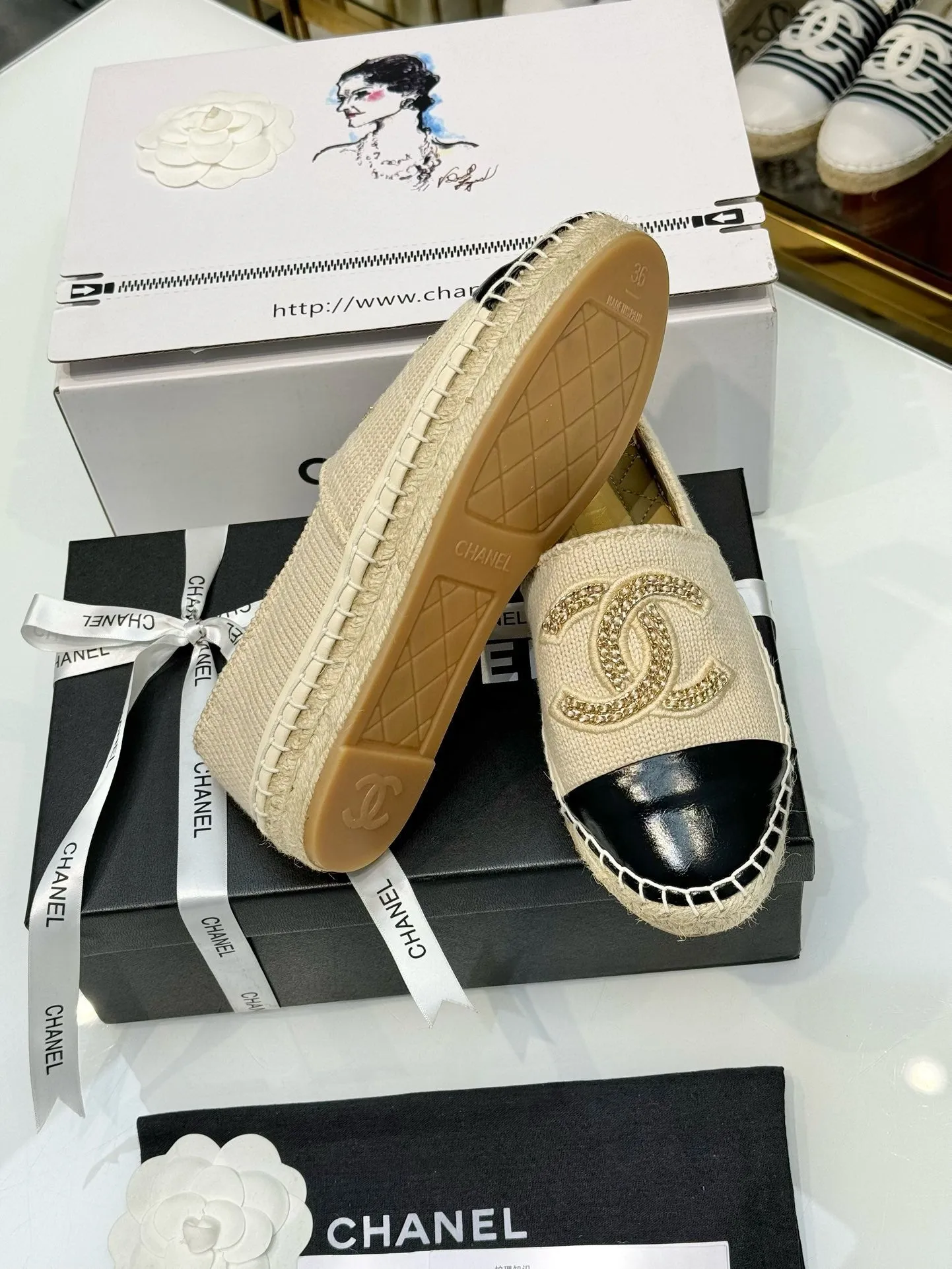 SE1466 Chanel Espadrilles / Size4-11