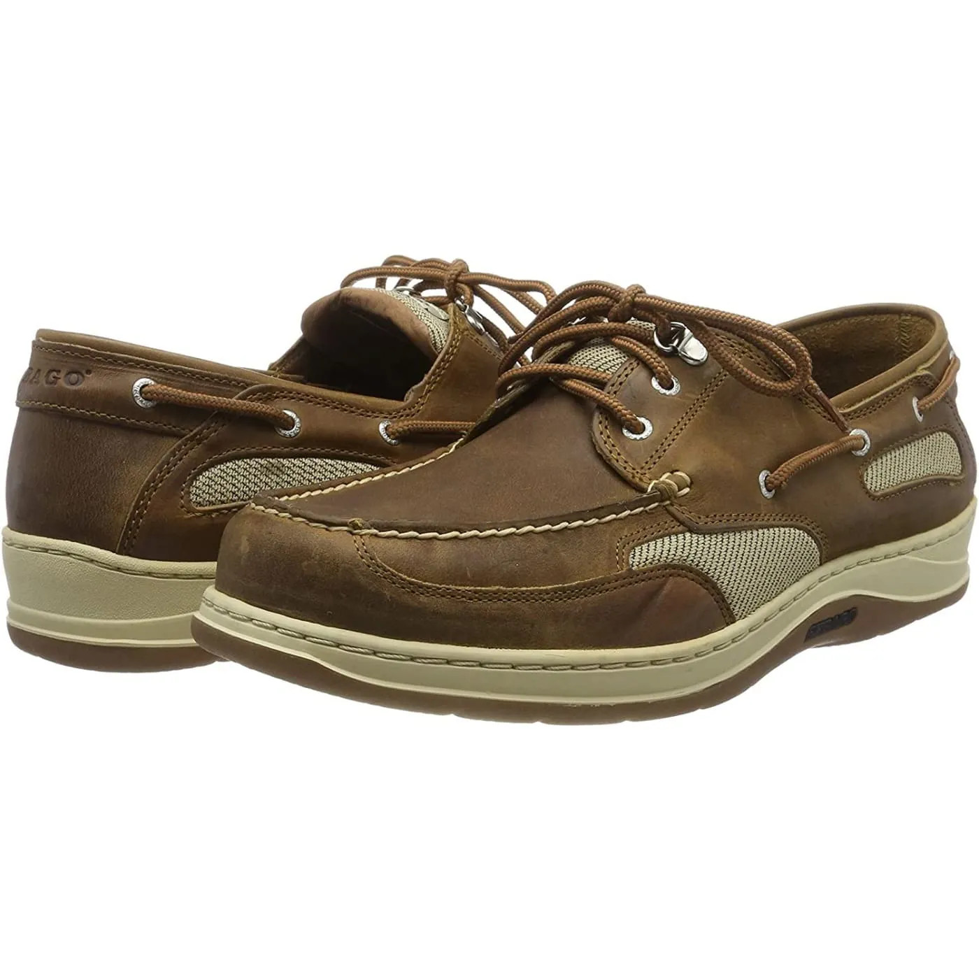 Sebago Clovehitch II FGL Waxed Brown Mens Leather Boat Shoes