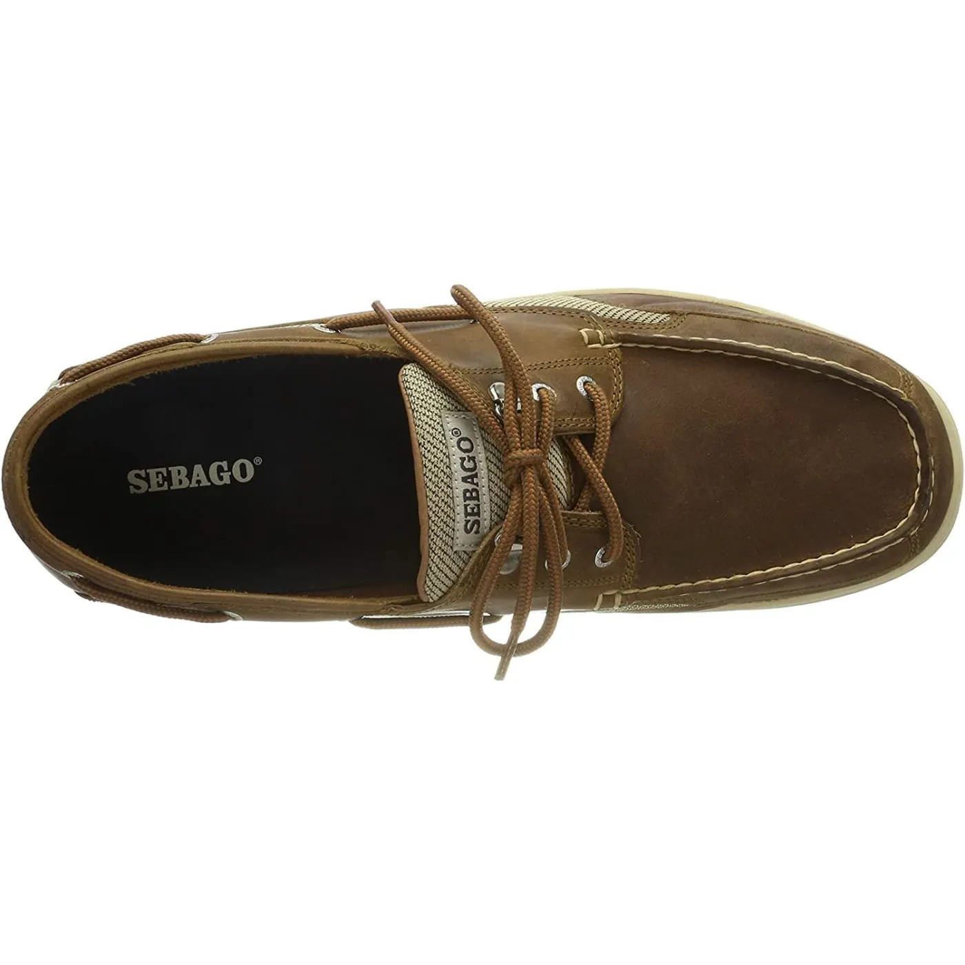Sebago Clovehitch II FGL Waxed Brown Mens Leather Boat Shoes
