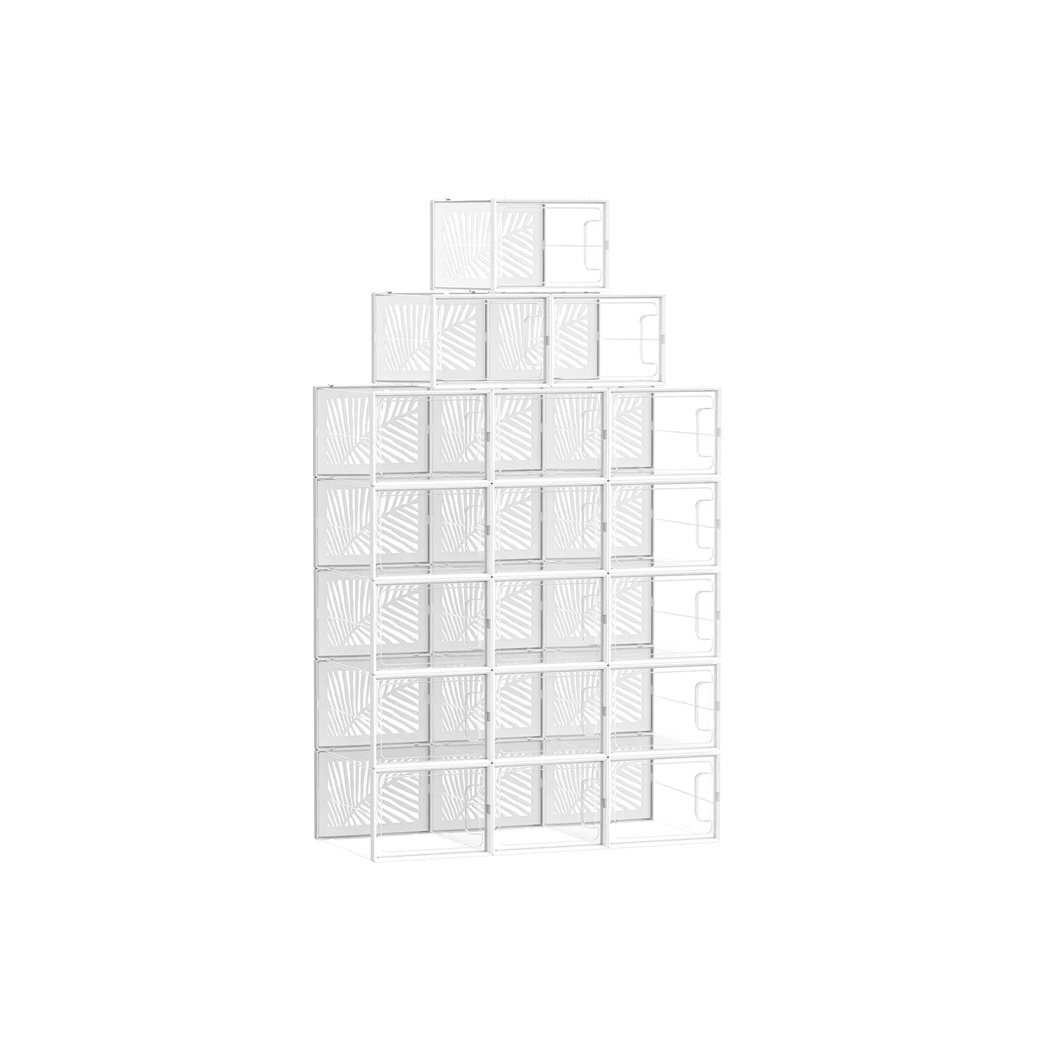 Set of 12 Stackable Shoe Boxes