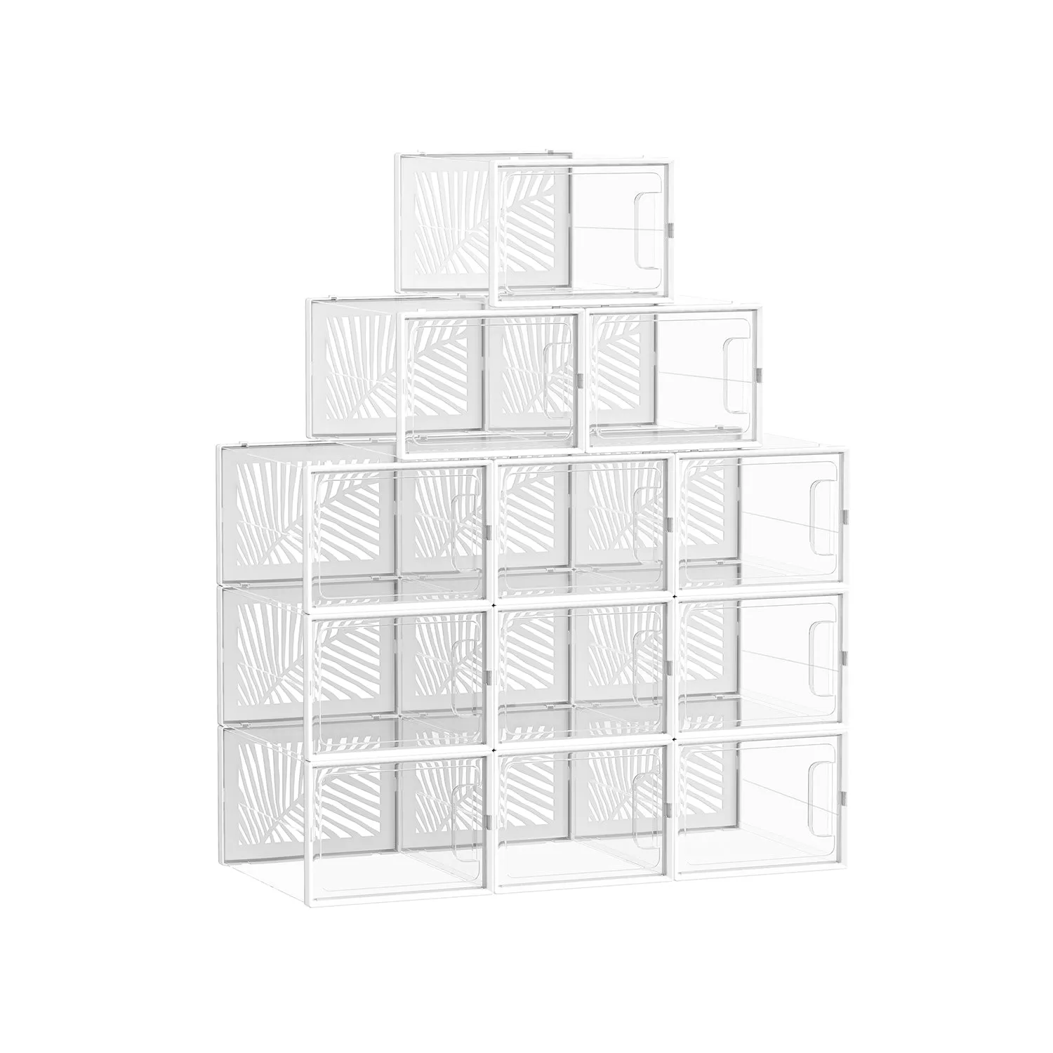 Set of 12 Stackable Shoe Boxes