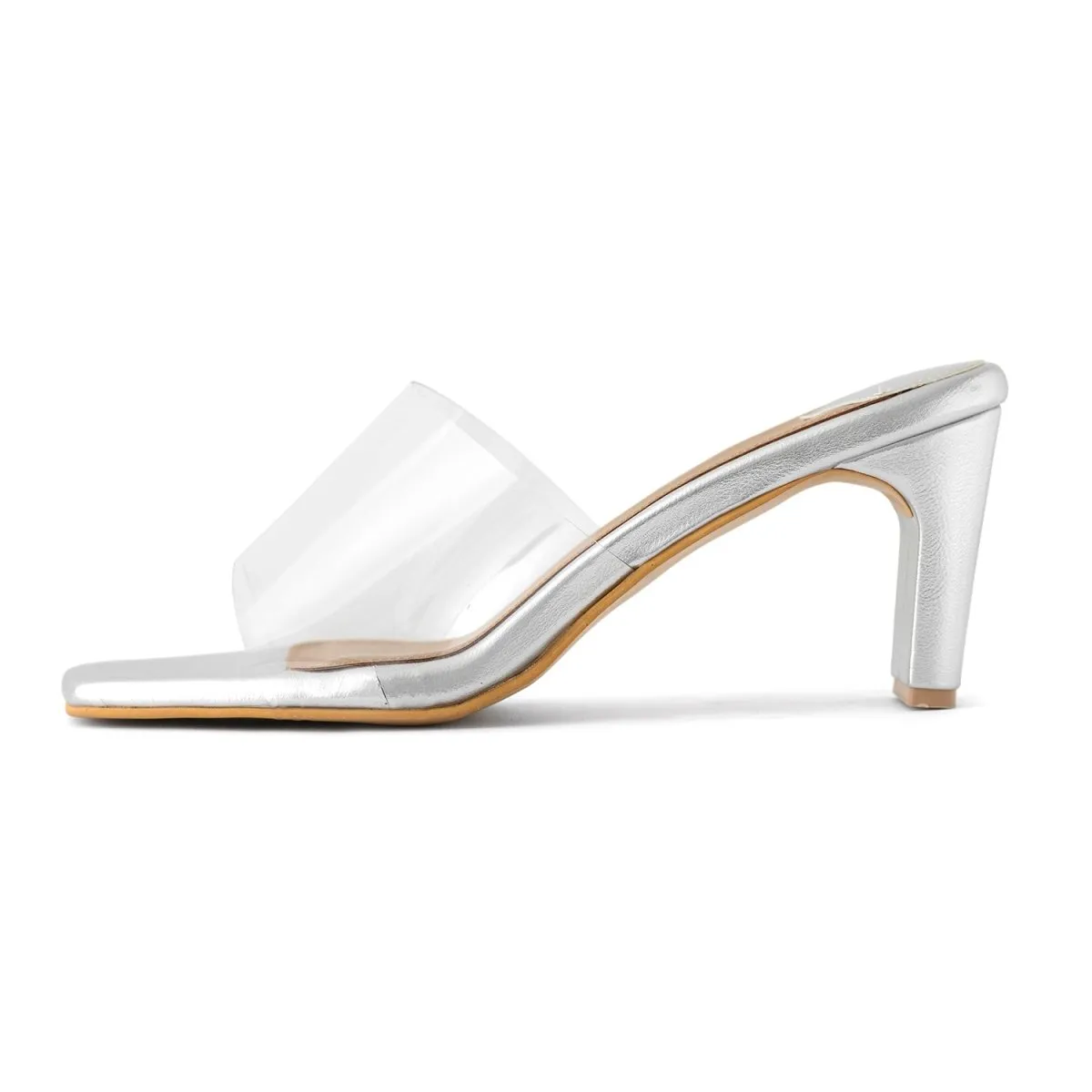 Silver Clear Heels