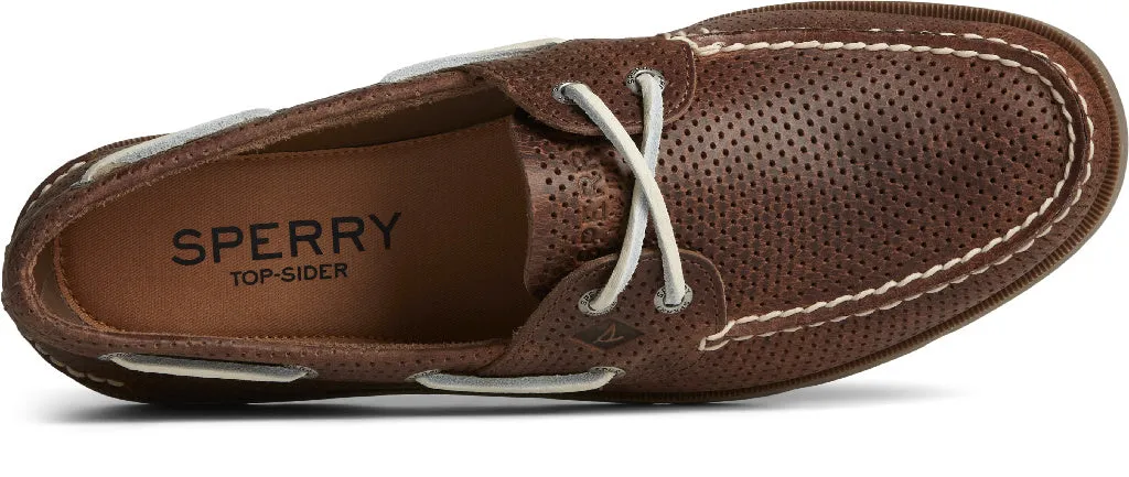 Sperry Mens Perforated AO 2-Eye Boat Shoes