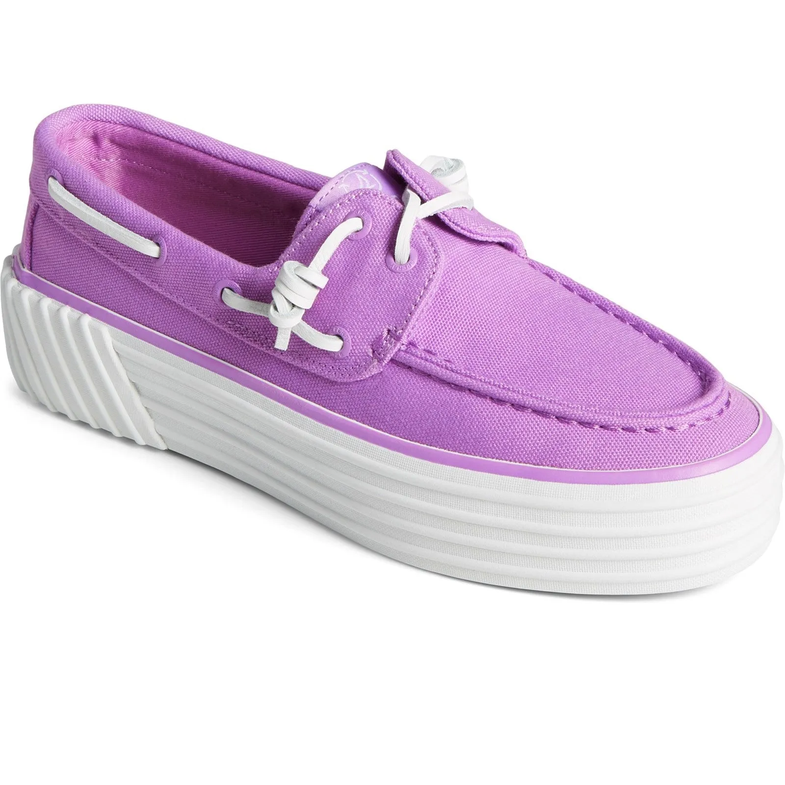 Sperry Womens Crest Platform Boat Shoes - Purple