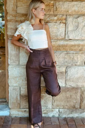 THE MONTE TUXEDO PANT BROWN